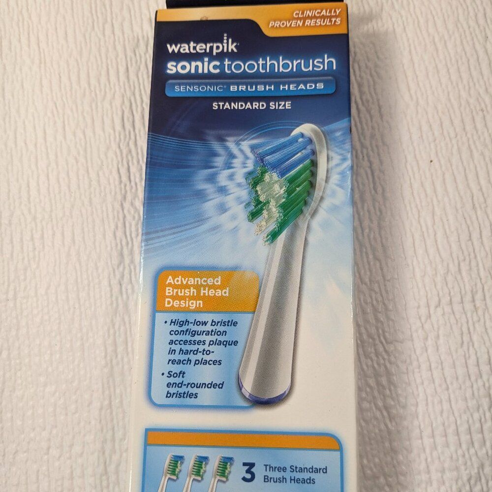 Waterpik Sonic Toothbrush‎ Replacement Sensonic brush Head SRSB-3W Standard Size